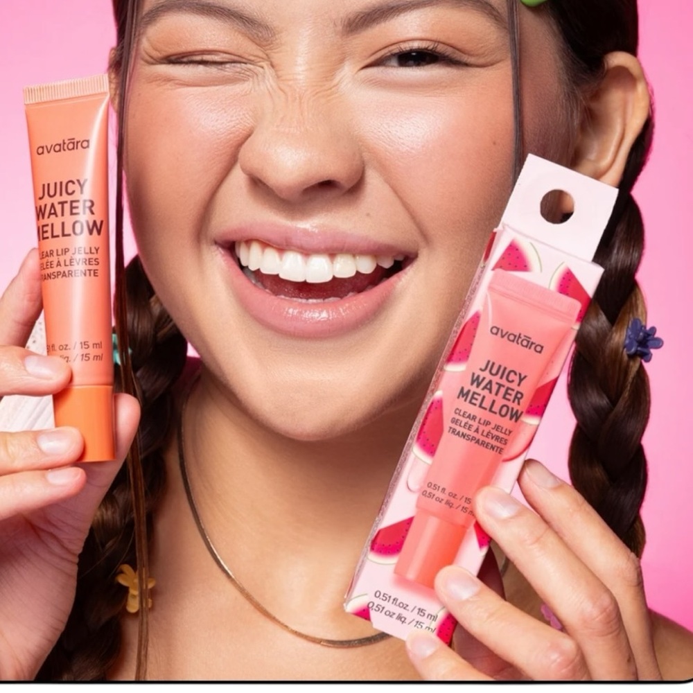 Avatara Juicy Water Mellow Clear Lip Jelly Lip Gloss Watermelon Non Sticky - Picture 9 of 11